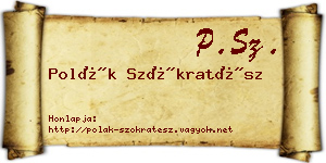 Polák Szókratész névjegykártya